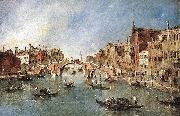 Francesco Guardi Three Arched Bridge at Cannaregio oil